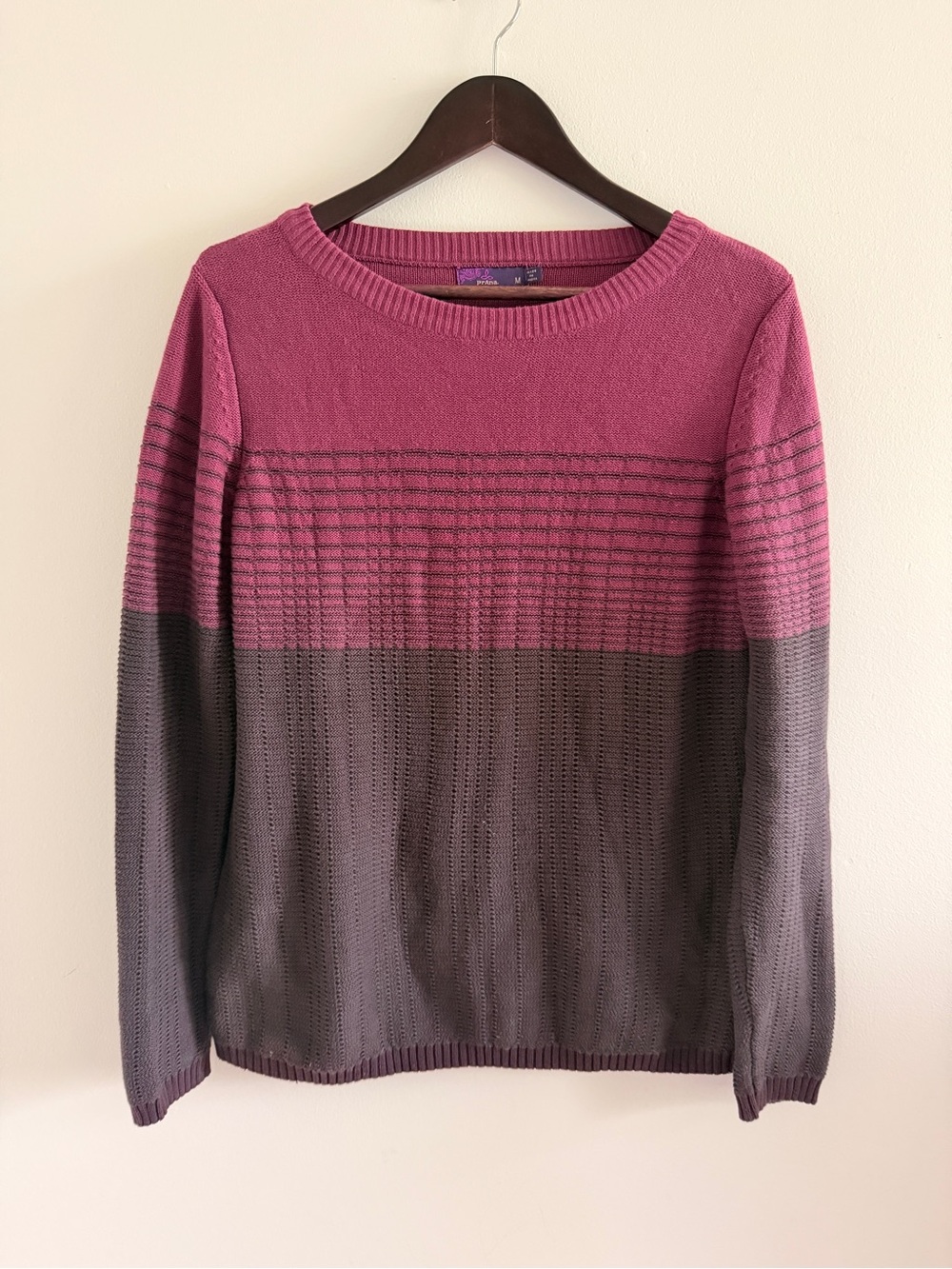 PrAna Two-Tone Crewneck Sweater